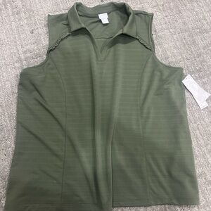 Chico's Olive Green Sleeveless Blouse